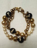 Dolce Gabbana (D&G)  női, dupla szálú műgyöngyös karkötő (DJ0618)