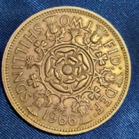 1956. 2 Shilling  Tudorok rózsája Anglia (3018)