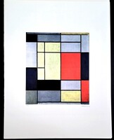 Piet Mondrian   "Kompozíció I"  litográfia 65x50 cm