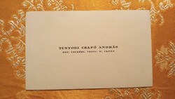 Névjegykártya - Tunyogi Csapó András, ref.lelkész, író