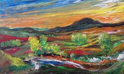 Varga Anikó – Színek tánca (40 x 60 cm, akril vászon)