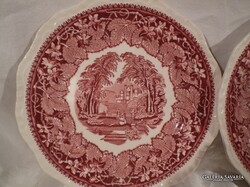 TÁNYÉR - FAJANSZ - 1890 - 1910 év - MASON'S VISTA PINK - ANGOL  - 20 cm  -  HIBÁTLAN