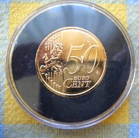 Foci Legendák aranyozott 50 Cents Emlékkiadás Varga Zoli kapszula Certi