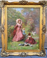 Gergely Imre (1868-1957) : Nyári részlet, 80x60 cm.