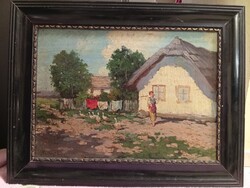 Tabáni utcakép, Szlányi Lajos festőművésztől