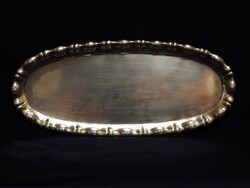 Ovális ezüst tálca, 800-as finomság Diána fémjel és mesterjel, a 20. szd. első feléből