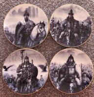 Kazahsztáni porcelán dísztányérok: