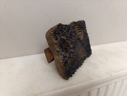 Antik népművészet kékfestő nyomódúc fa kézimunka néprajz hímzés 281 5308