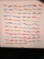 Fagomb dekoráció, kackiás bajusz, 93 db, Alkudható