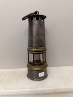Antik bányász szerszám vájár karbid lámpa szép állapotban bányászlámpa 253 6198