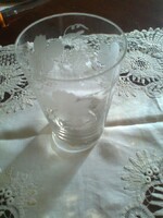 Szépen csiszolt üveg jégvödör ('70-es évek)