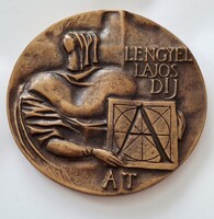 Asszonyi Tamás: Lengyel Lajos díj  bronz plakett díszdobozában  9,2 cm
