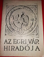 1969.Szabó János Győző - Az egri vár híradója 1969/8. könyv a képek szerint EGRI VÁR B.K.