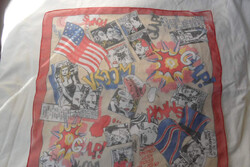 Képregény muszlin kendő, sál