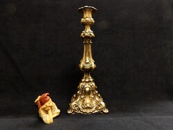 1805 évből barokk ezüst gyertyatartó alt-Wien fémjellel, kiváló állapotban