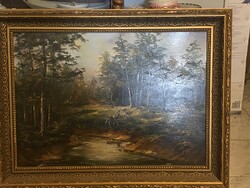 Méhész Tamás - Tisztás festmény 63x83 cm.