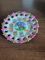 Retro Kanadai Szuvenír Dísztányér – Tartományi Címerekkel – 1960-as/70-es évek