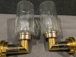 KÈT DARAB DESIGNE FALIKAR , VALÓDI ARANNYAL , KRÓM DÍSZÍTÉSSEL!