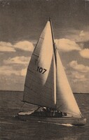 Ba - 759  Akinek a Balaton a szép Emlék: Vitorlás  (eredti 60 f-es lap)