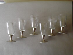 Alpaca Base Short Drink Glass Set with Tray! Retro!