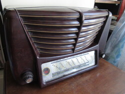 Bakelit ORA Harmonie francia csöves rádió kb. 1950, mid century modern, oldtimer design