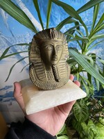 Tutanhamon Fáraó réz mellszobra márványtalpon!