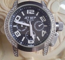 Gyönyörű japán kvarc óra Jet Set San Remo 4 cm átmérő hibátlan minőségi elemmel  szíj nélkül