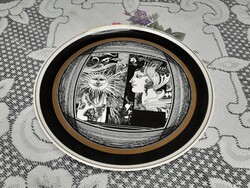 Hollóházi Szász Endre porcelán falitál