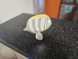 Drasche Porcelán Hal Figura – Art Deco Ritkaság, Kézzel Festett, Hibátlan