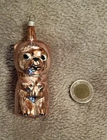 Régi, retro ,üveg  Karácsonyfadísz maci