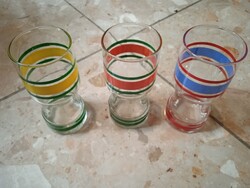 Retro olasz ritka vidám színes poharak