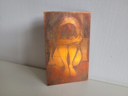 Régi rézkarc kép rézlemezen