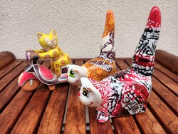 Kerámia cica 2 db. Alkudható.