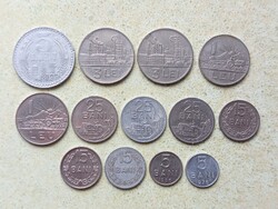 Románia 13 db Különböző Érme 5,15,25 Bani 1,3,5 Lej Lei 1960-1982