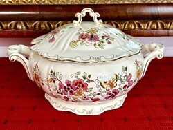 Új Zsolnay pillangó mintás leveses tál