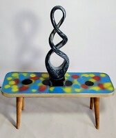 Mid Century rockabilly opart bohém lerakó asztalka ALKUDHATÓ