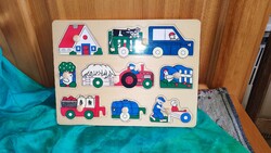 Puzzle game for little ones... On a wooden board 22x29cm.