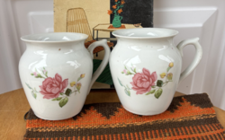 Ritka jelzetlen rózsás bögrék csupor porcelán virágos hasas  bögre csésze   lakásdekoráció