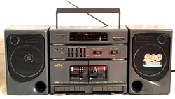 Retró Elta 2 kazettás rádiós magnó +rádió levehető hangfalakkal