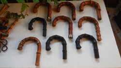 Az ernyőkészítő  hagyatéka  , esztergált- hajlított  darabok  , különböző klasszikus ernyő végek