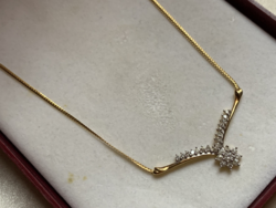 14.karátos arany collierem 0.72 ct.gyémántokkal Igazolással