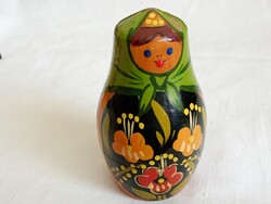 Matrijoska baba Bresti Emlékgyár Fehérorosz pótlásnak Matryoshka fa retro Matrioska Matrjoska 10,5cm