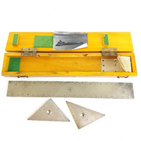 Vintage MOM Budapest Térképészeti Vonalzó Szett, Sarokvonalzók