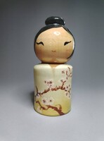 Kokeshi MacskaBaba - kézzel készített, egyedi festéssel