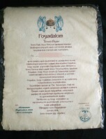 Fogadalom keresztény ,  Magyar Szent Korona , Máriaremete , 2003 , Ember Fia ... , 45 x 33,5 cm
