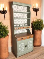 Vintage hangulatú kis méretű tálaló olive színben