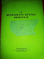 1949.A Mindszenty bűnügy okmányai könyv a képek szerint ATHENEUM