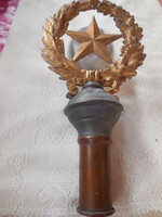 Szovjet zászlórúdvég dísz , a hetvenes évkből ,  31 cm