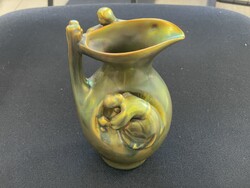 Zsolnay eozin aratós szecessziós váza figura porcelán pajzspecséttel