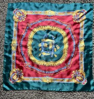 Pazar pille könnyű lovas selyem kendő 90*90 cm, 100% silk